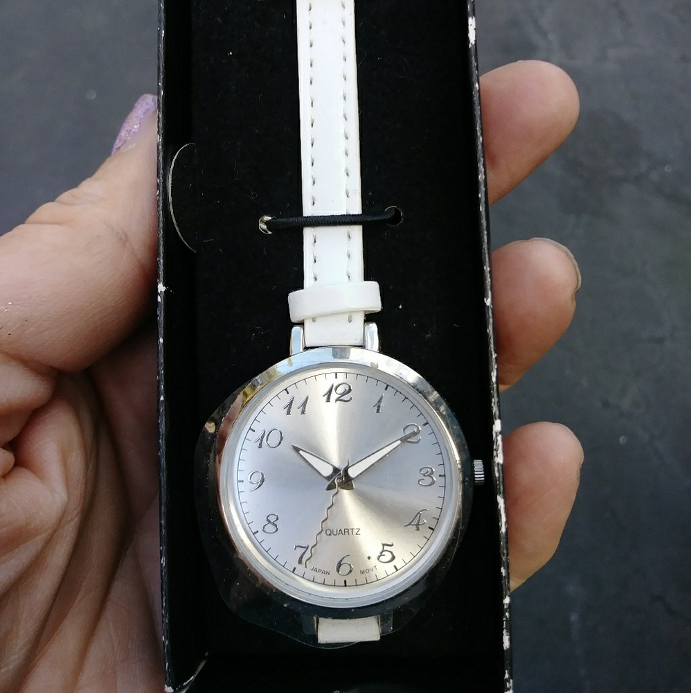 White Leatherette watch